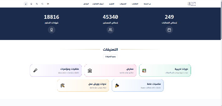 إعادة تطوير منصة فعاليات غرفة جازان – صورة 1